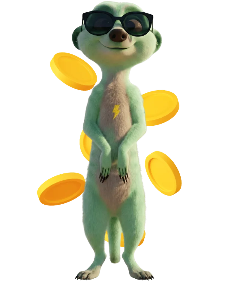 La mascotte de Rénovation Optimale, sereine, entourée de pièces
