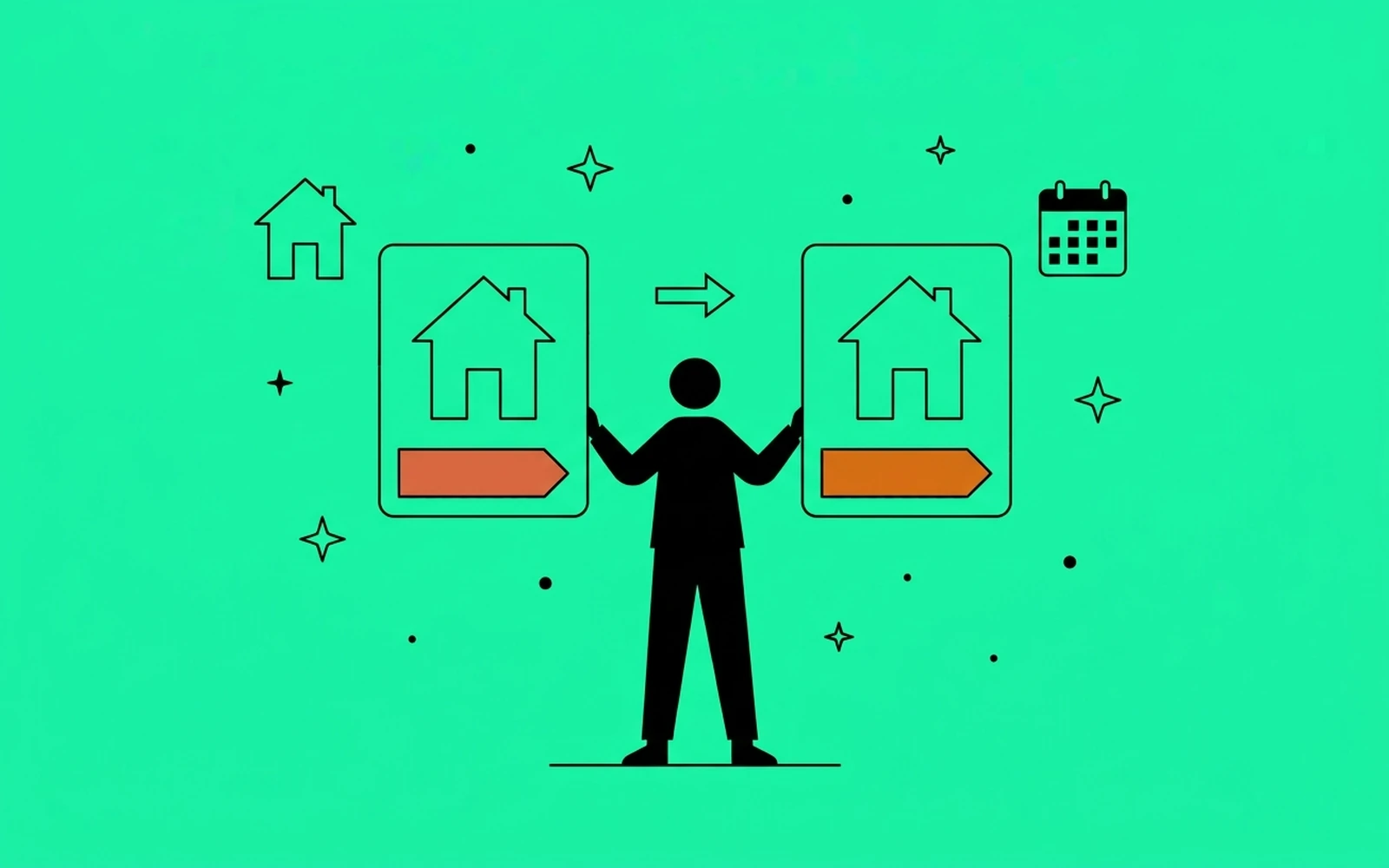 Simulation nouveau DPE : une personne compare les deux étiquettes d'un même logement, calculées sur deux barèmes différents